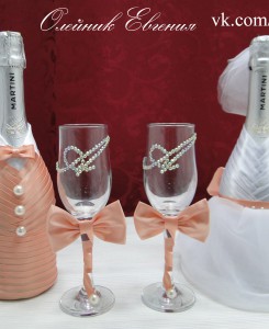 Свадебное шампанское "Персик"
